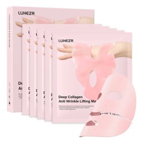 5 SHEETS/BOX Deep Collagen Anti Wrinkle Lifting Mask Pink To Transparent Collagen Mask Skincare Facial Masks For Women Skin Care Brightening Tone